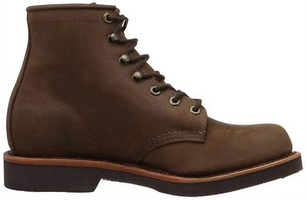 NEW CHIPPEWA men's 6" rugged handcrafted lace-up boot in chocolate apache
